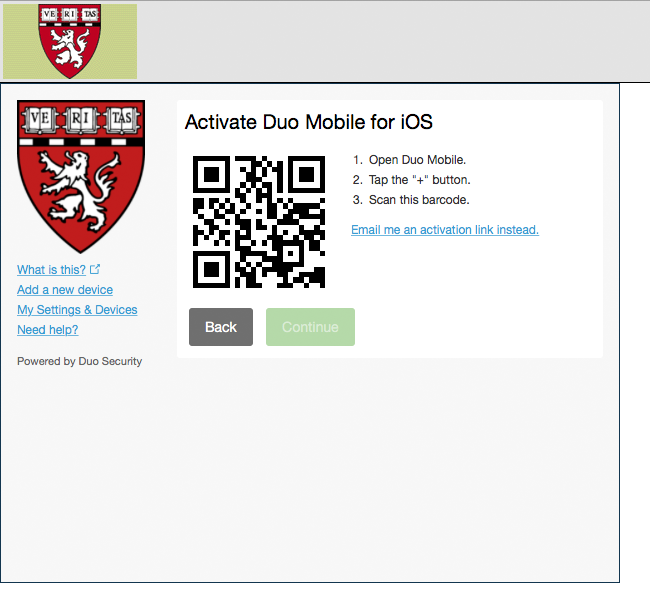 Activate Duo Mobile for iOS