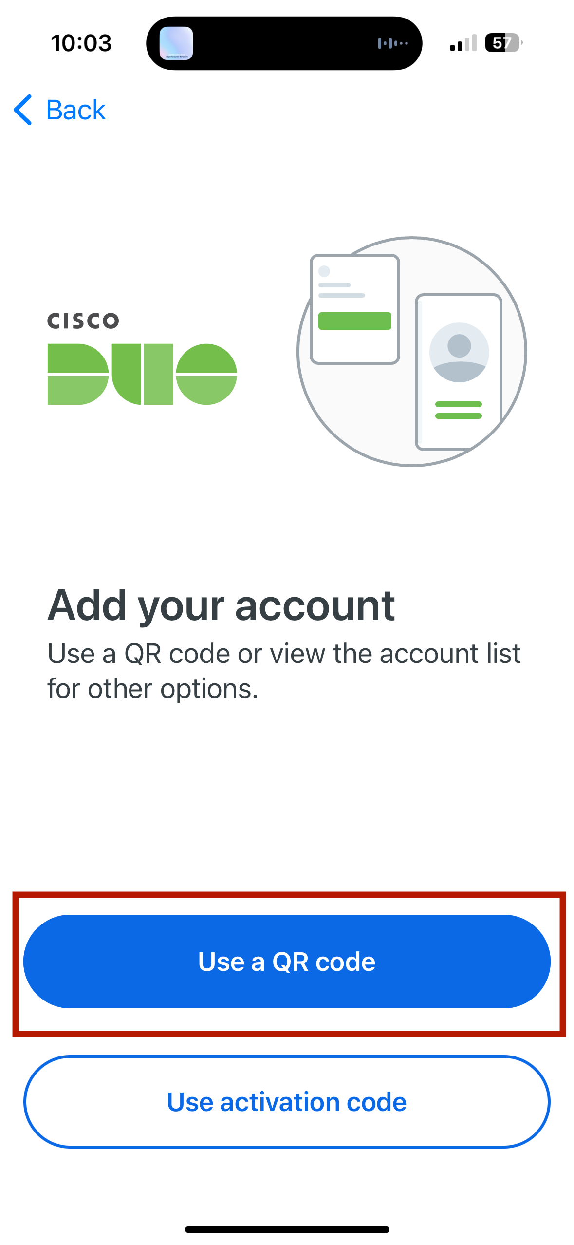 Duo Mobile "Allow Notifications" screen on iPhone.