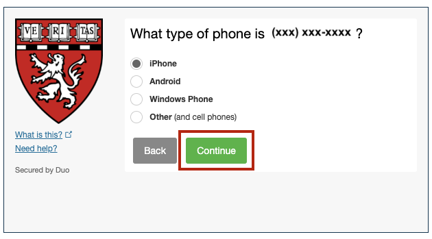 What type of phone is... screen.